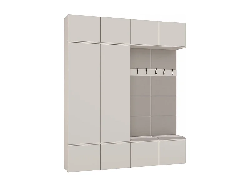 Armoire, cachemire / beige, 200 x 238 x 35 cm