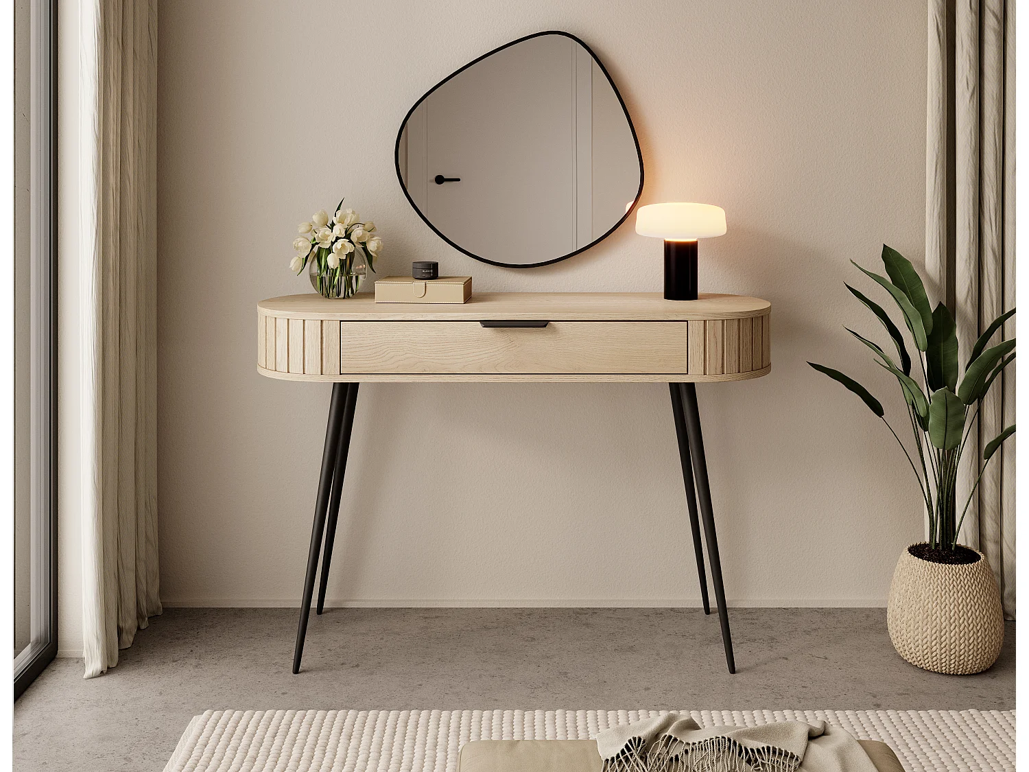 Schminktisch, Eiche Cremona, 120 x 80,2 x 40,2 cm