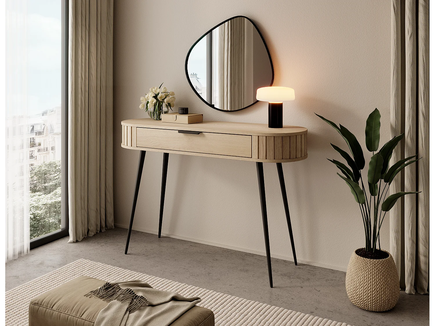 Schminktisch, Eiche Cremona, 120 x 80,2 x 40,2 cm