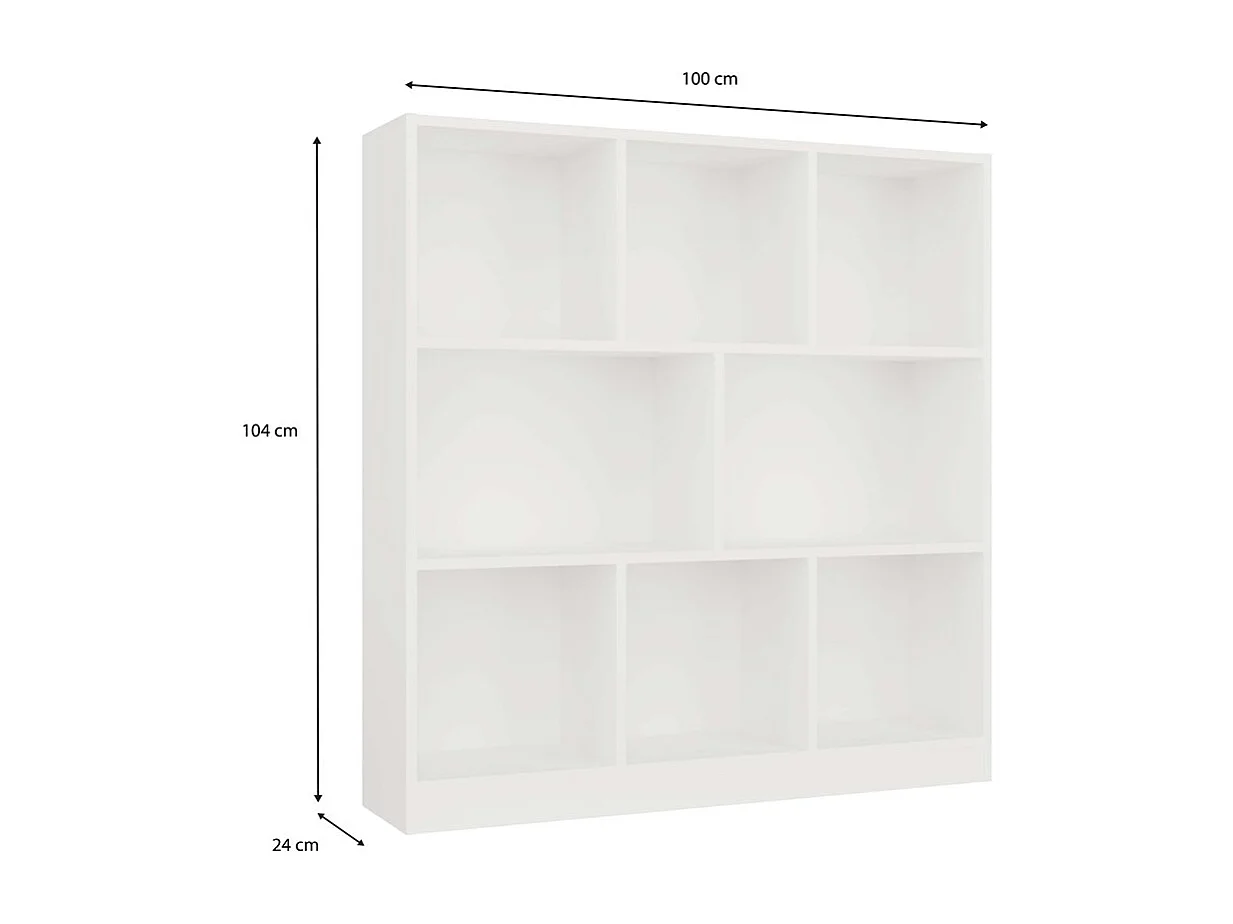 Étagère, blanche, 100 x 104 x 24 cm
