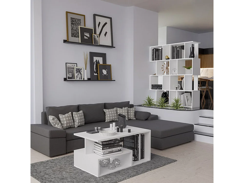 Étagère, blanche, 59,5 x 104 x 30 cm