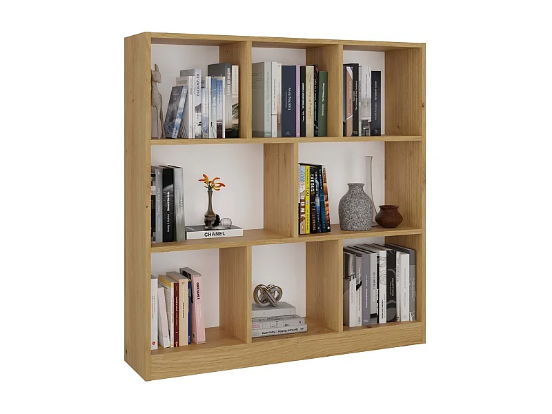 Bibliothèque, chêne Artisan, 100 x 104 x 24 cm