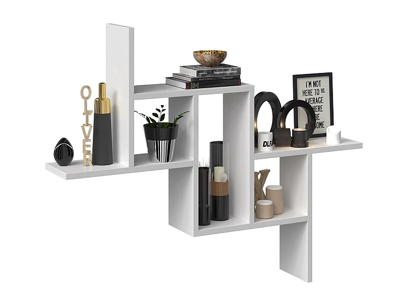 Étagère suspendue, blanche, 90 x 73,5 x 15 cm