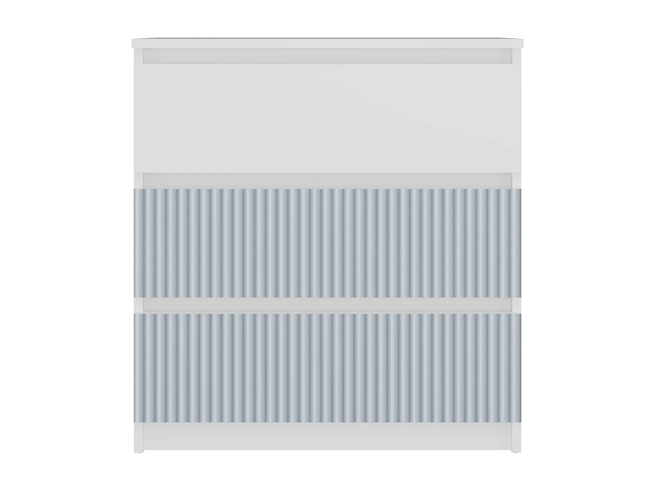 Commode, blanc / bleu, 70 x 75 x 40 cm