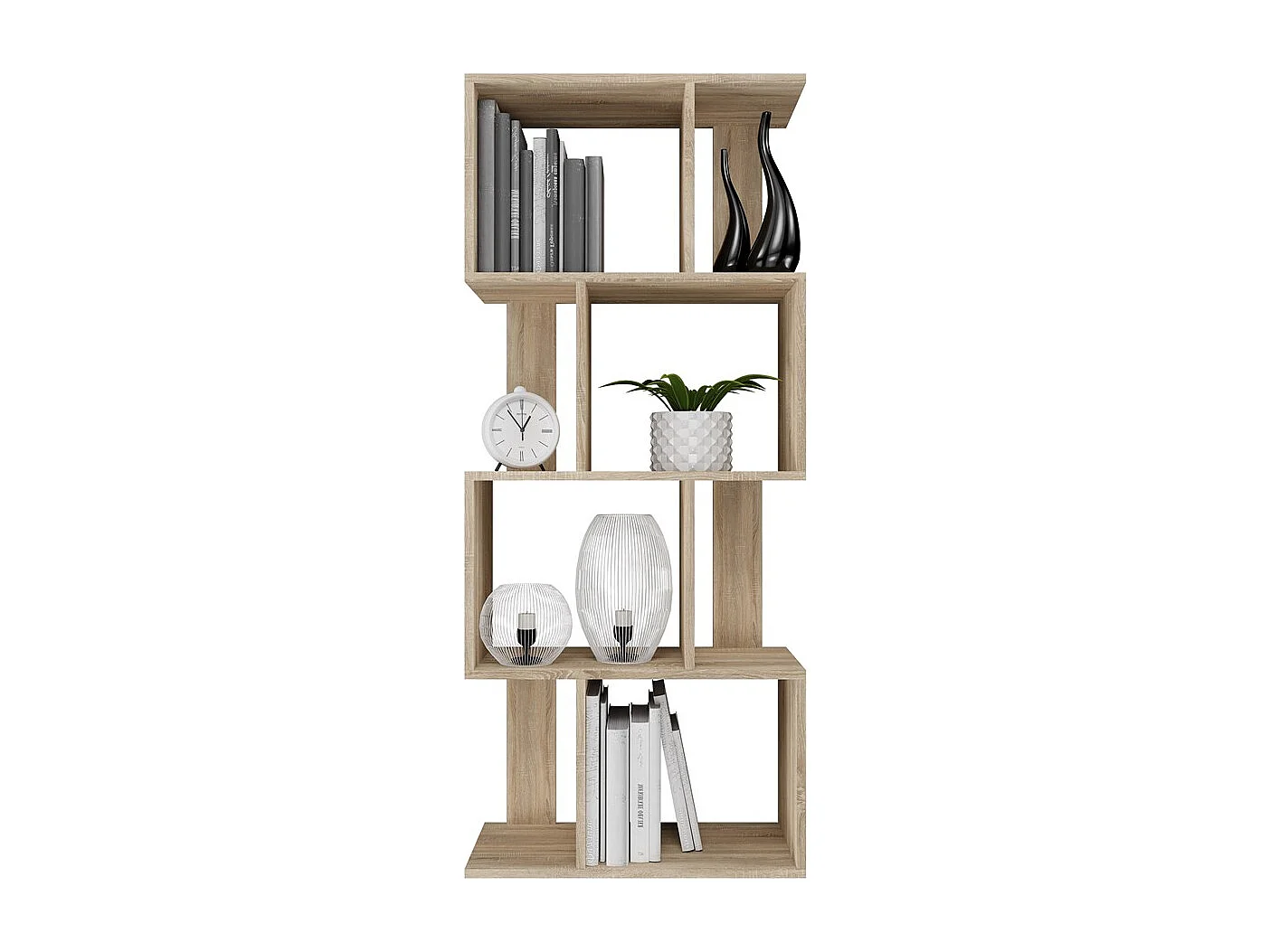 Bibliothèque, chêne Sonoma, 59,5 x 104 x 30 cm