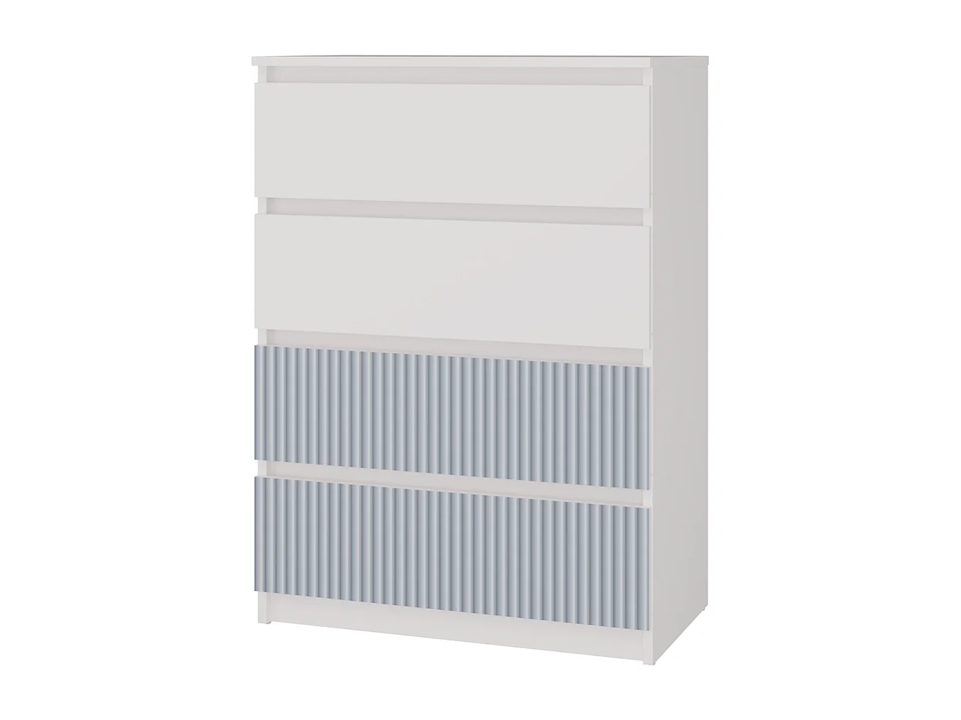 Commode, blanc / bleu, 70 x 97 x 40 cm