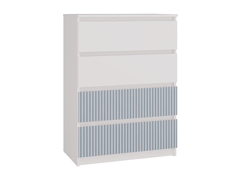 Commode, blanc / bleu, 70 x 97 x 40 cm