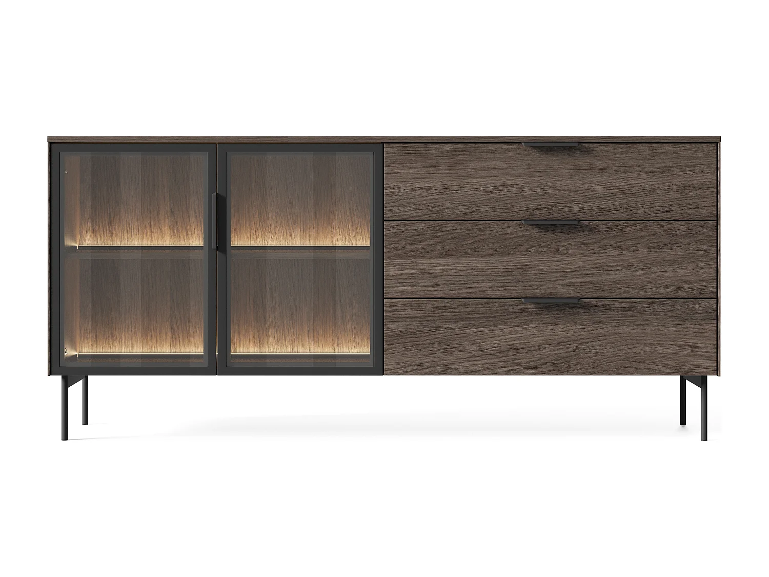 KOMMODE, Dunin-Eiche, 181,3 x 82,6 x 39,3 cm