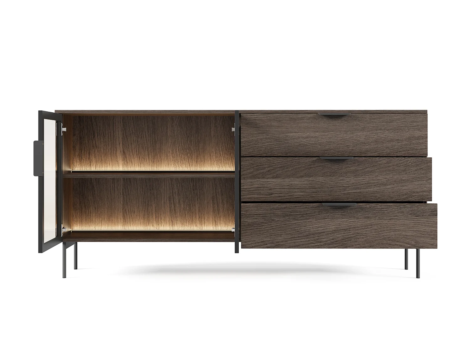 KOMMODE, Dunin-Eiche, 181,3 x 82,6 x 39,3 cm