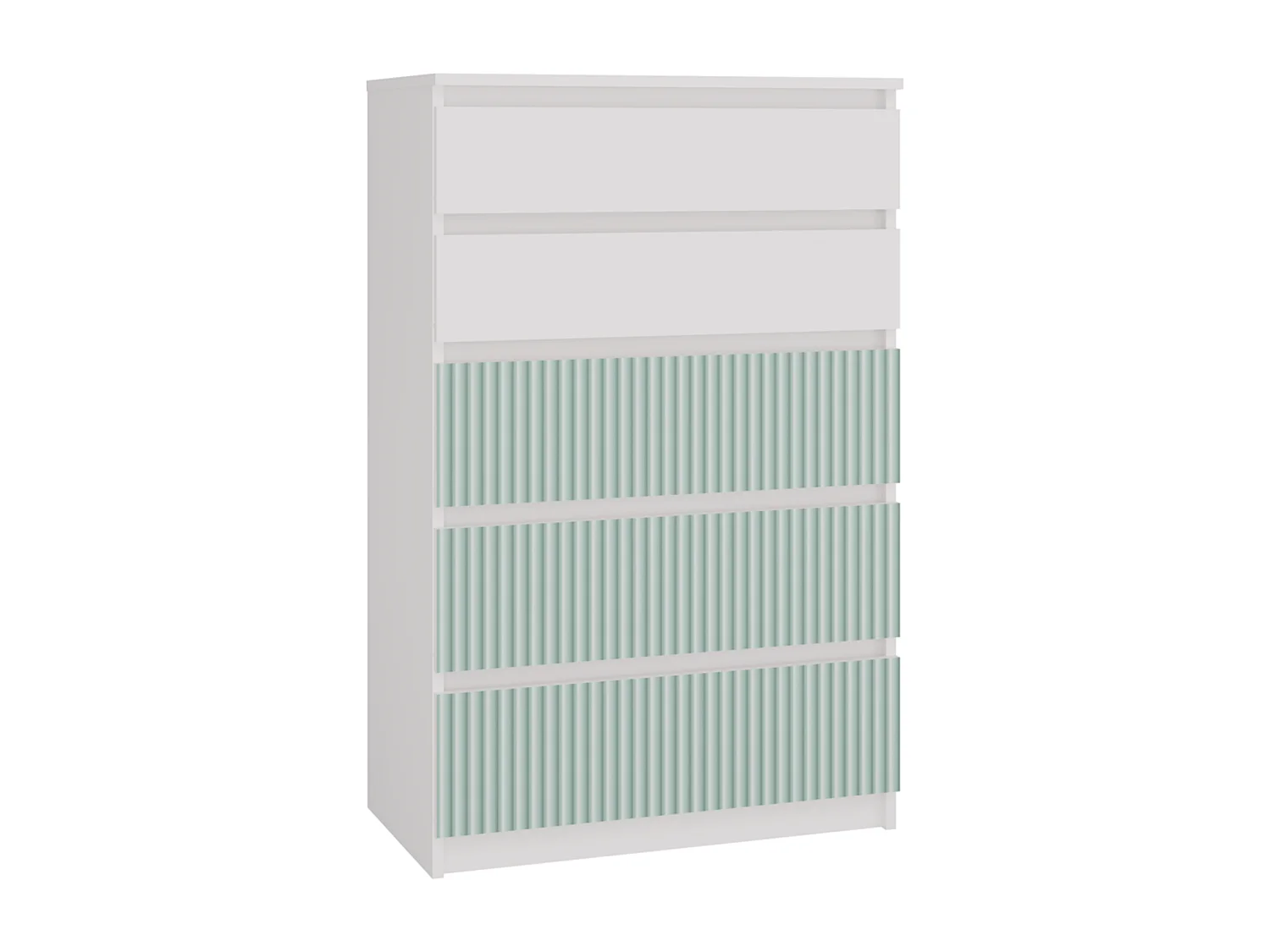 Commode, blanc / menthe, 70 x 109,5 x 40 cm