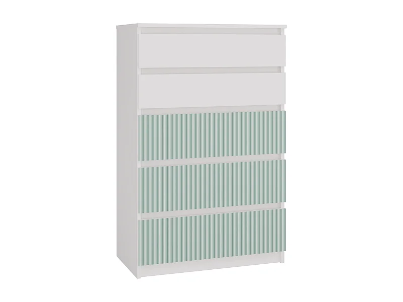 Commode, blanc / menthe, 70 x 109,5 x 40 cm