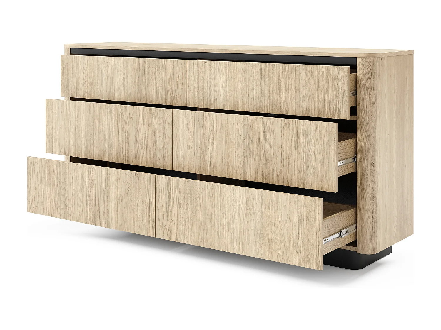 Kommode, Cremona-Eiche, 163,2 x 82,9 x 38,1 cm