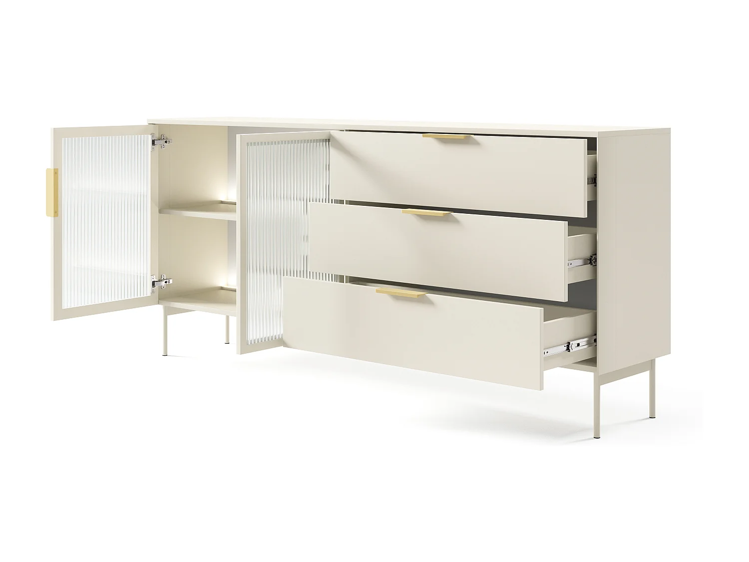 Cassettiera, cashmere, 181,3 x 82,6 x 39,3 cm