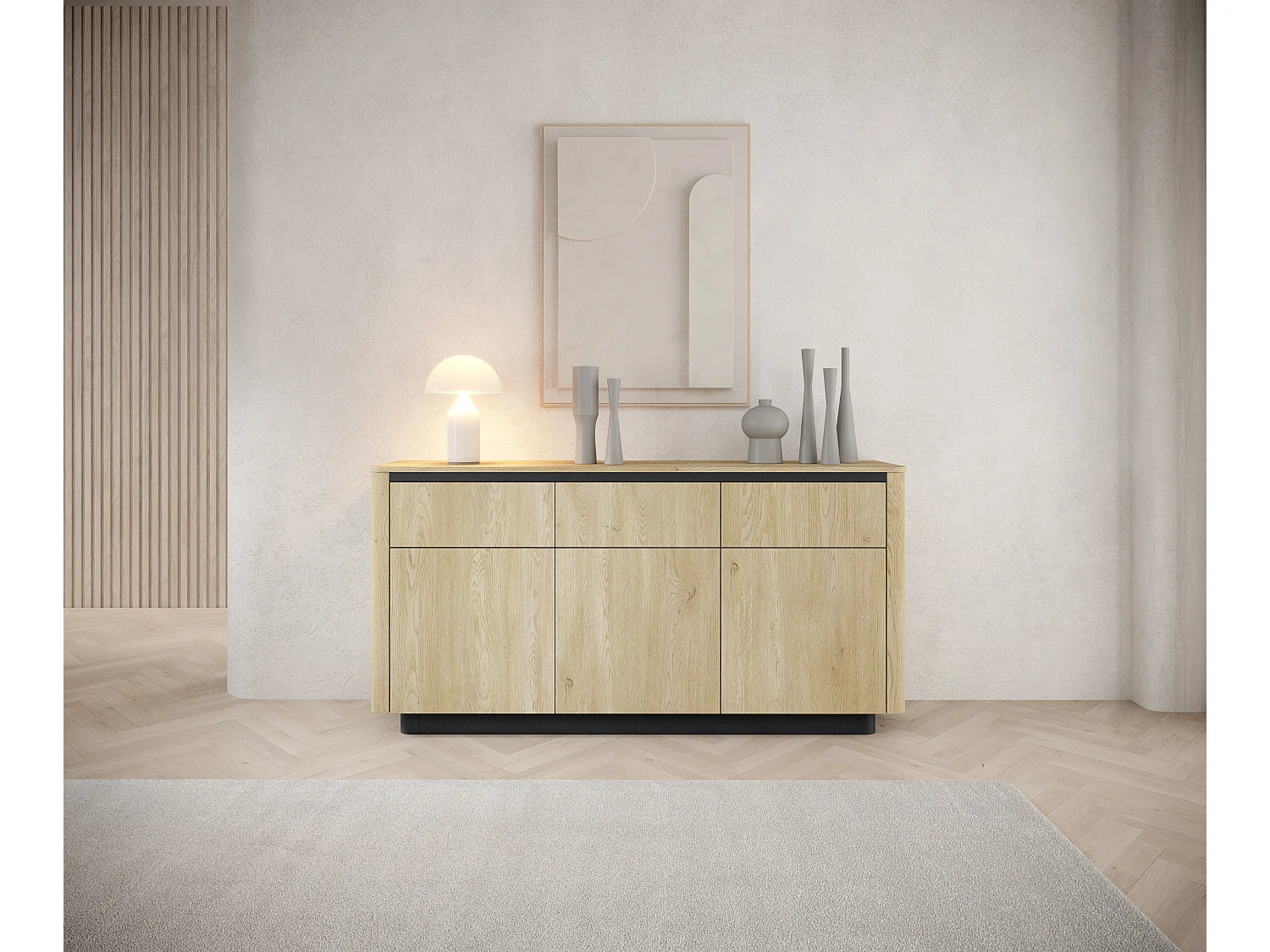 Kommode, Cremona-Eiche, 163,2 x 82,9 x 38,1 cm