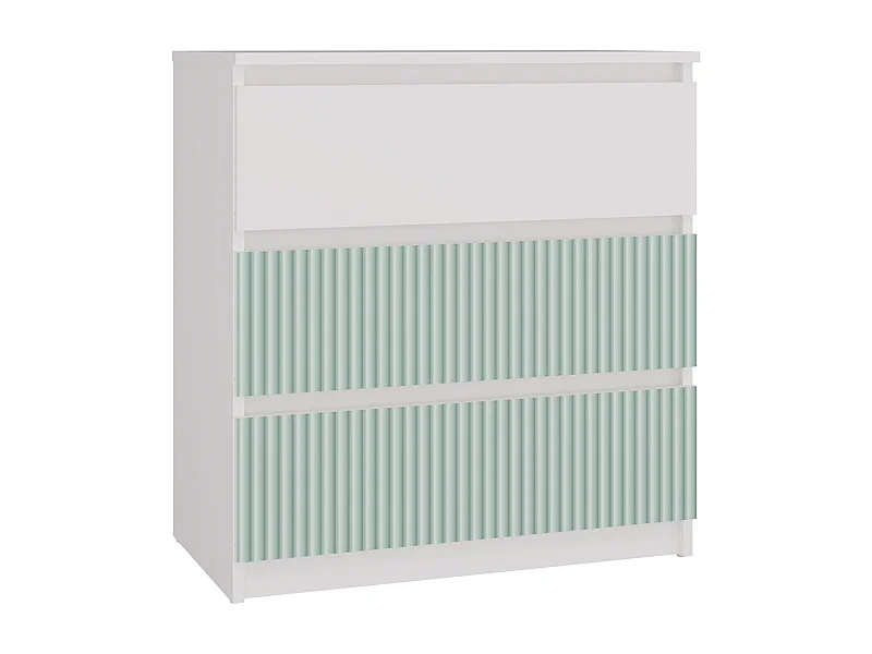 Commode, blanc / menthe, 70 x 75 x 40 cm