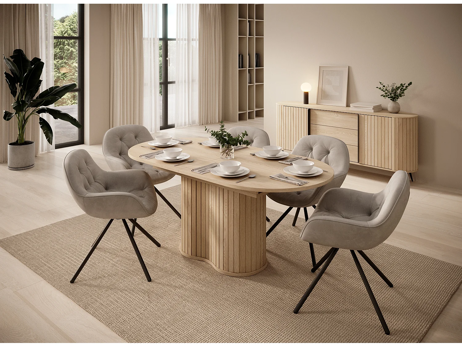 Ausziehtisch, Eiche Cremona, 180 x 75,6 x 90 cm