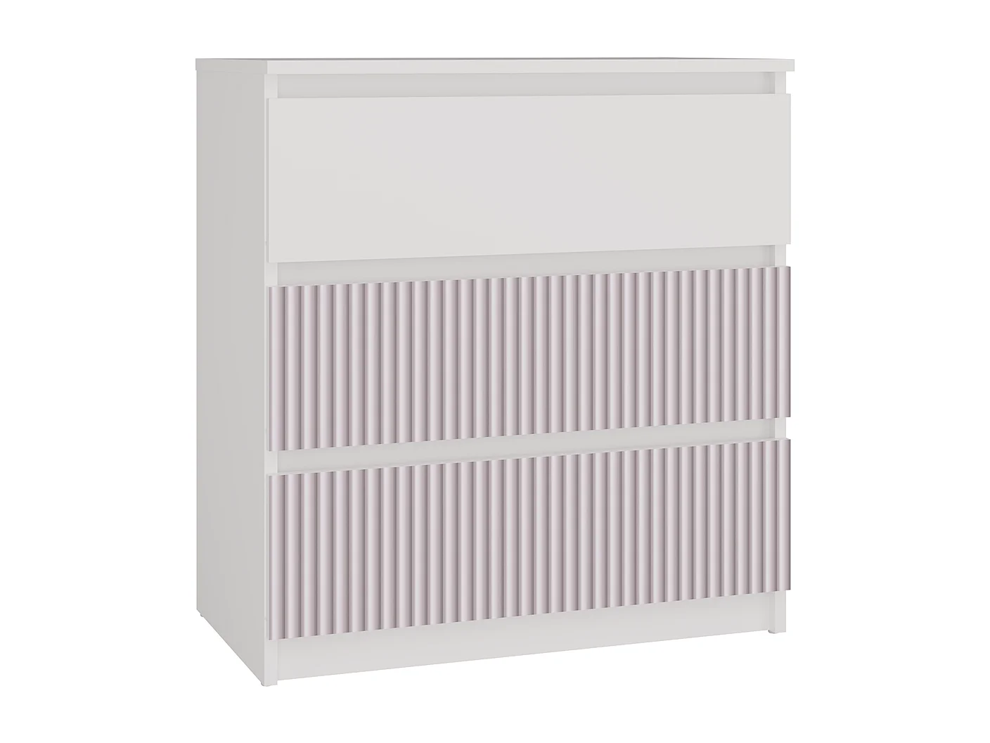 Commode, blanc / rose, 70 x 75 x 40 cm