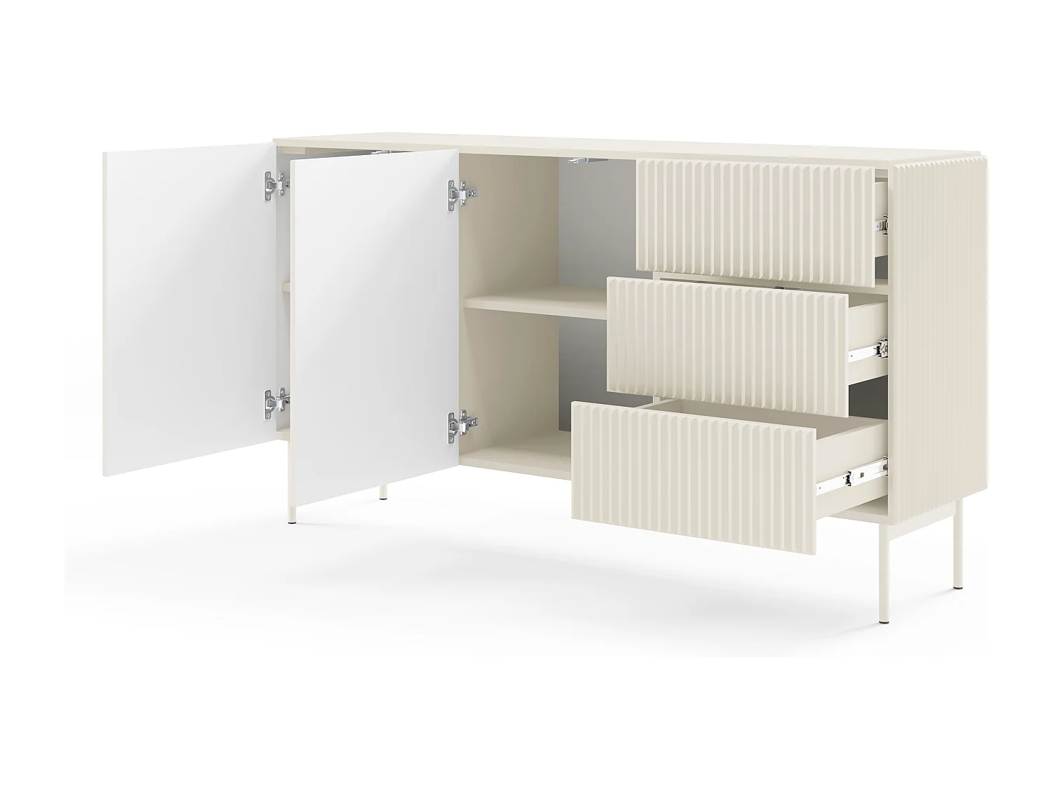Cassettiera, cashmere, 147 x 81,2 x 39,8 cm