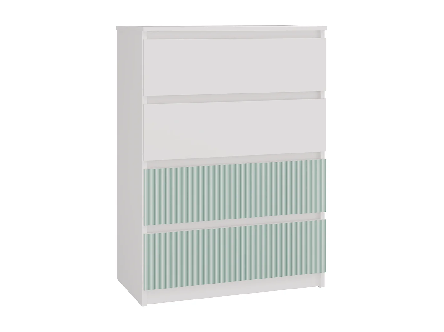 Commode, blanc / menthe, 70 x 97 x 40 cm