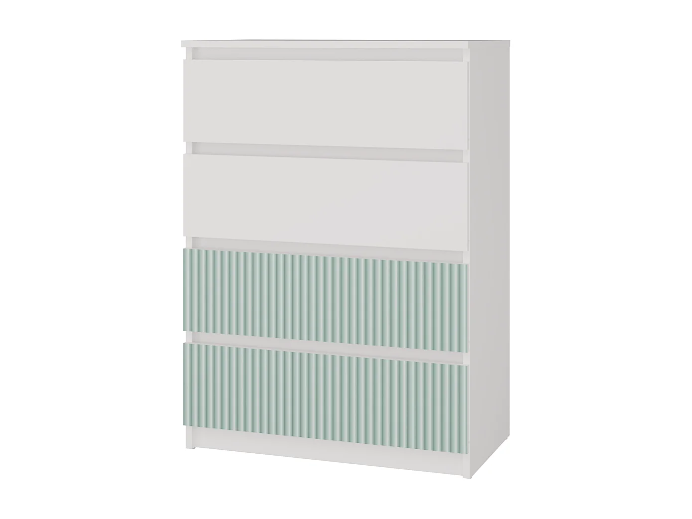 Commode, blanc / menthe, 70 x 97 x 40 cm