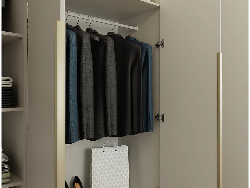 Armoire, cachemire / beige, 200 x 200 x 56,5 cm