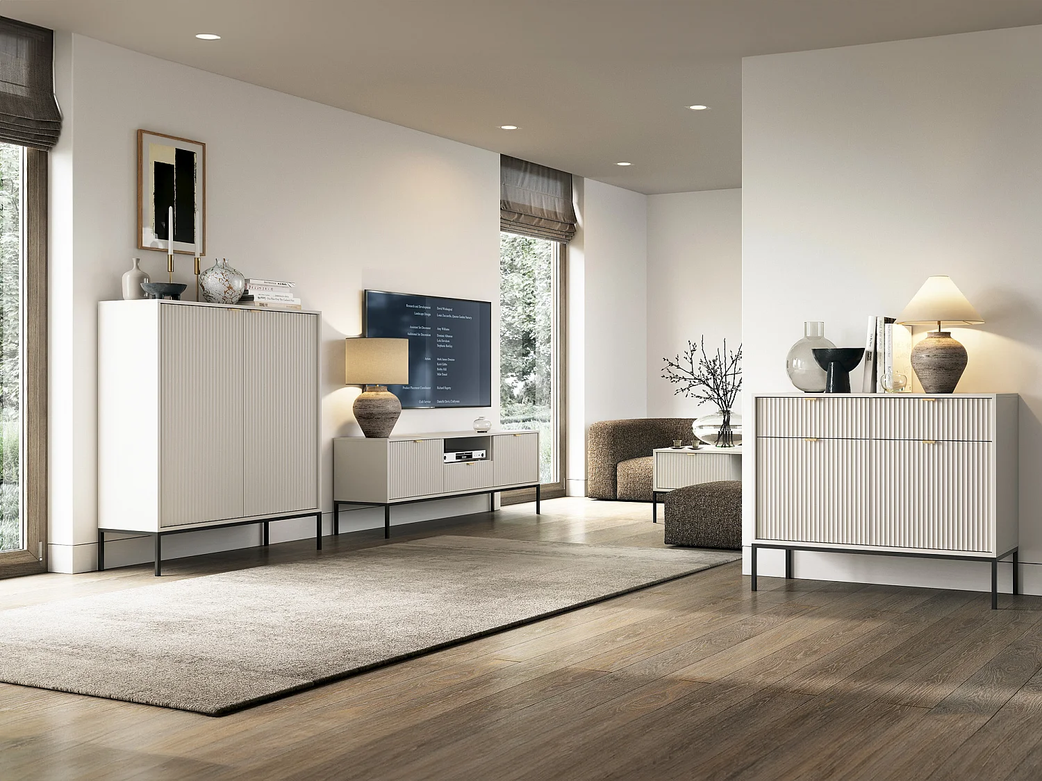 COUCHTISCH: Kaschmir, Schwarz, 104 x 46 x 68 cm, goldene Griffe