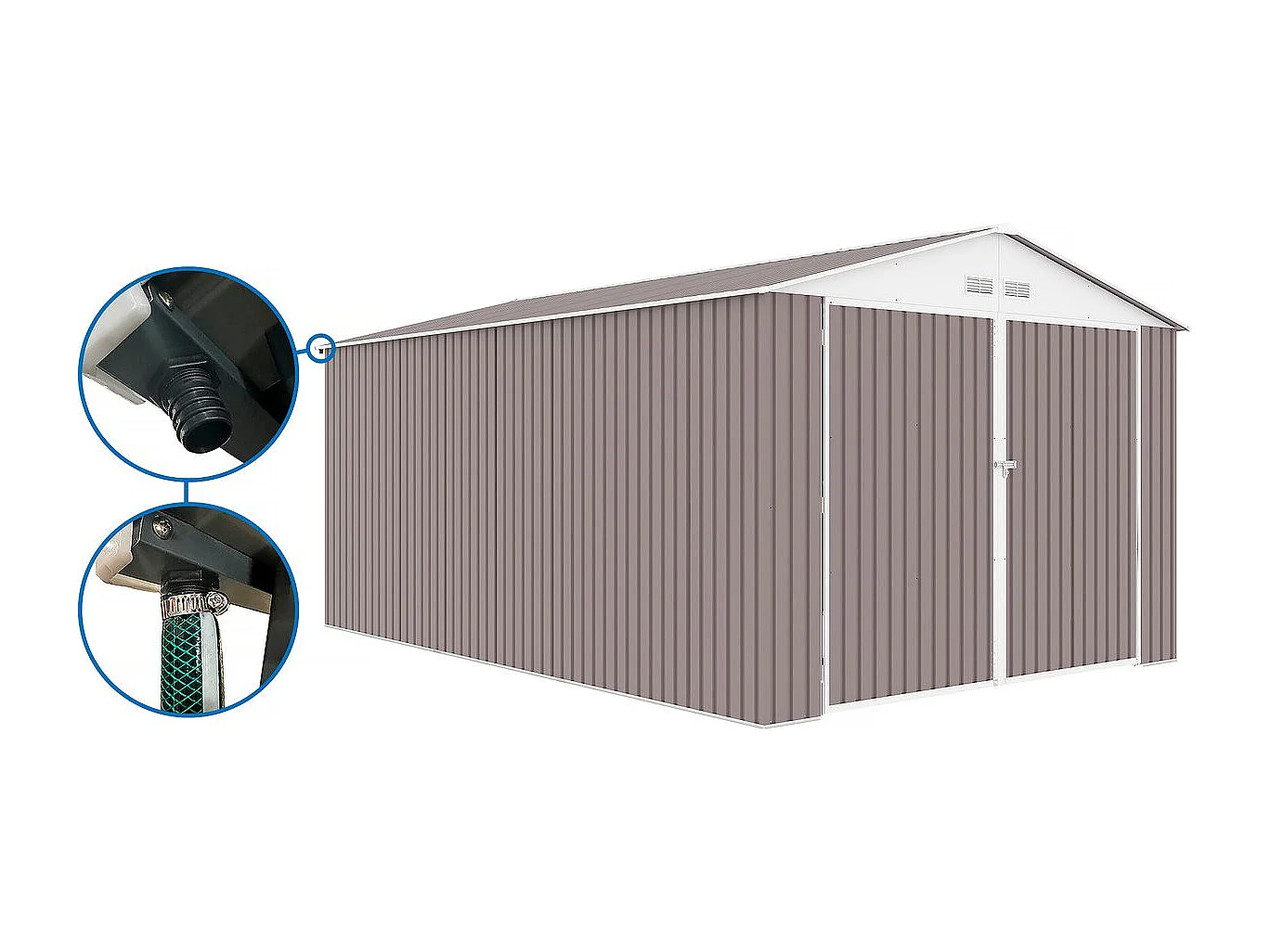 Garage métal "Nevada" - 18,56m² avec panneaux solaires