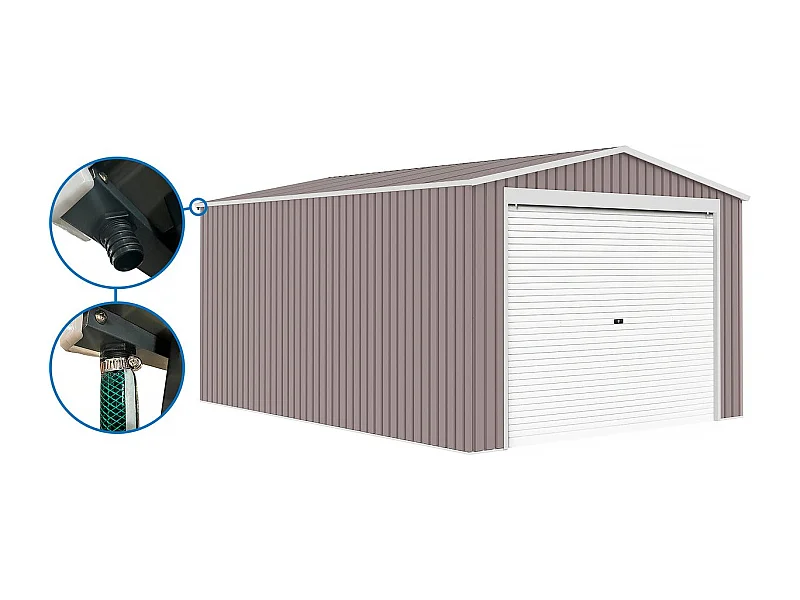 Garage métal "Nevada" - 18,56m² avec panneaux olaire