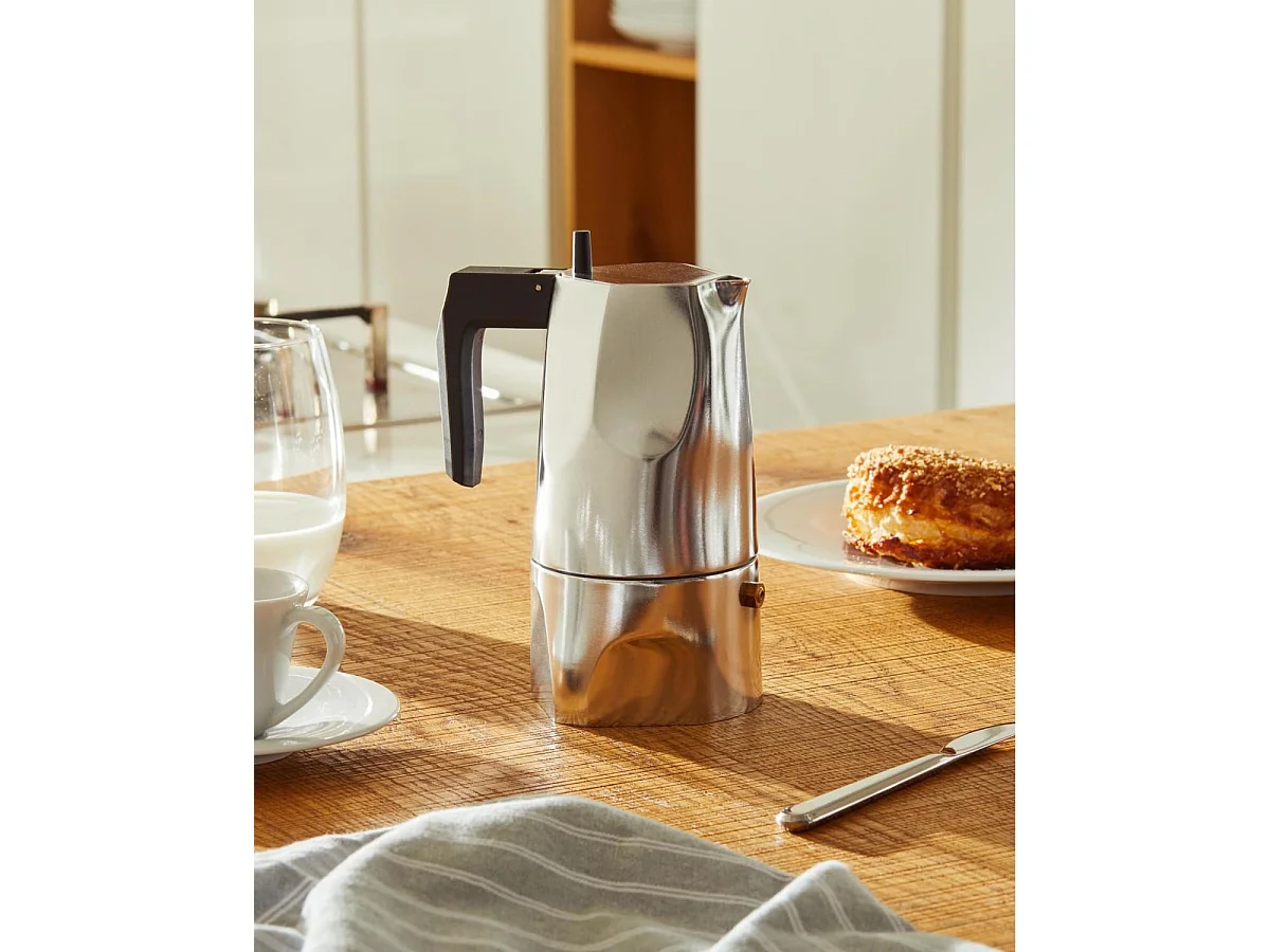 Machine à café Alessi MT18 3 Ossidiana en aluminium