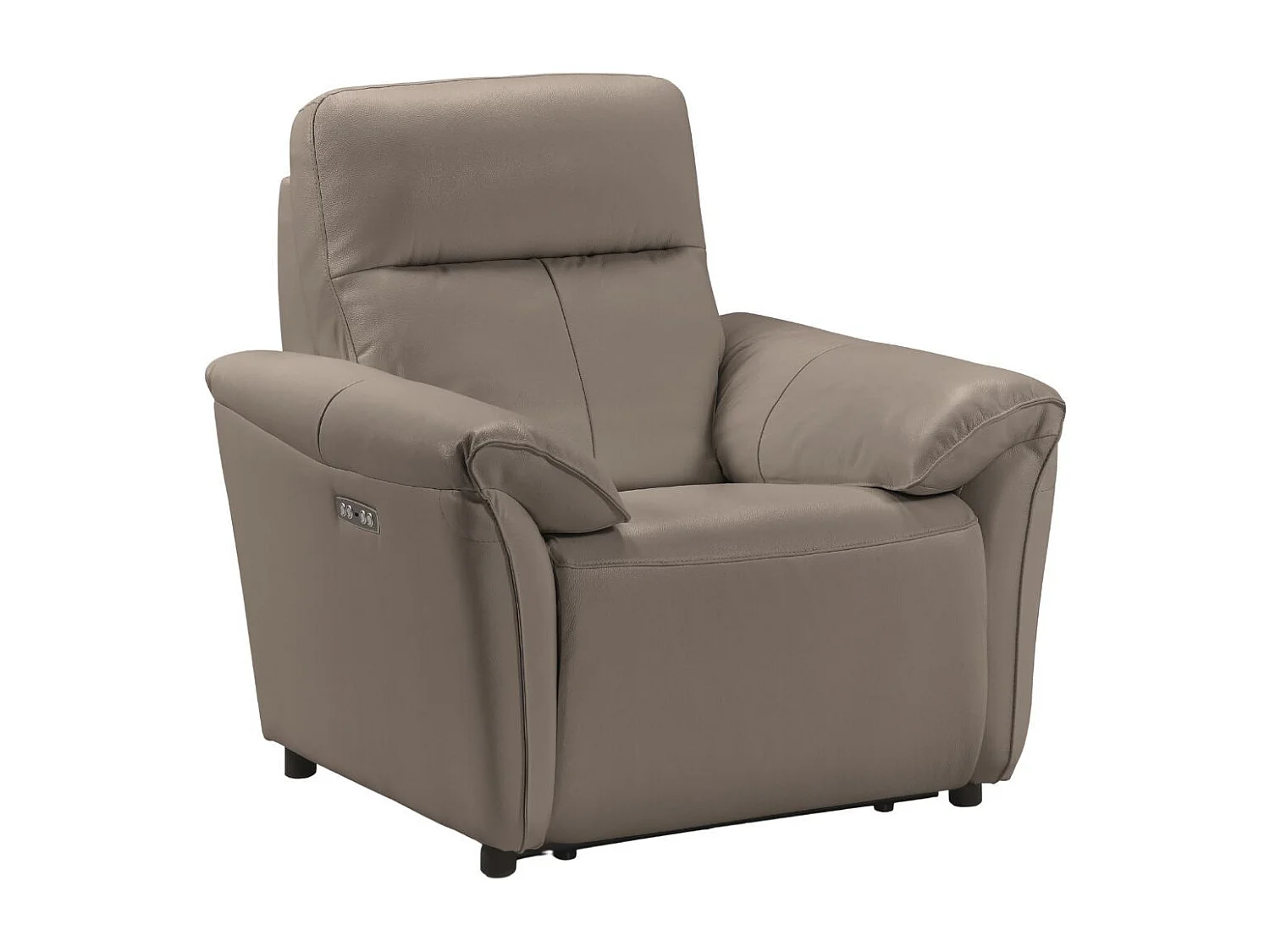 Fauteuil Relax Electrique Cuir Gris éléphant - MAZARO