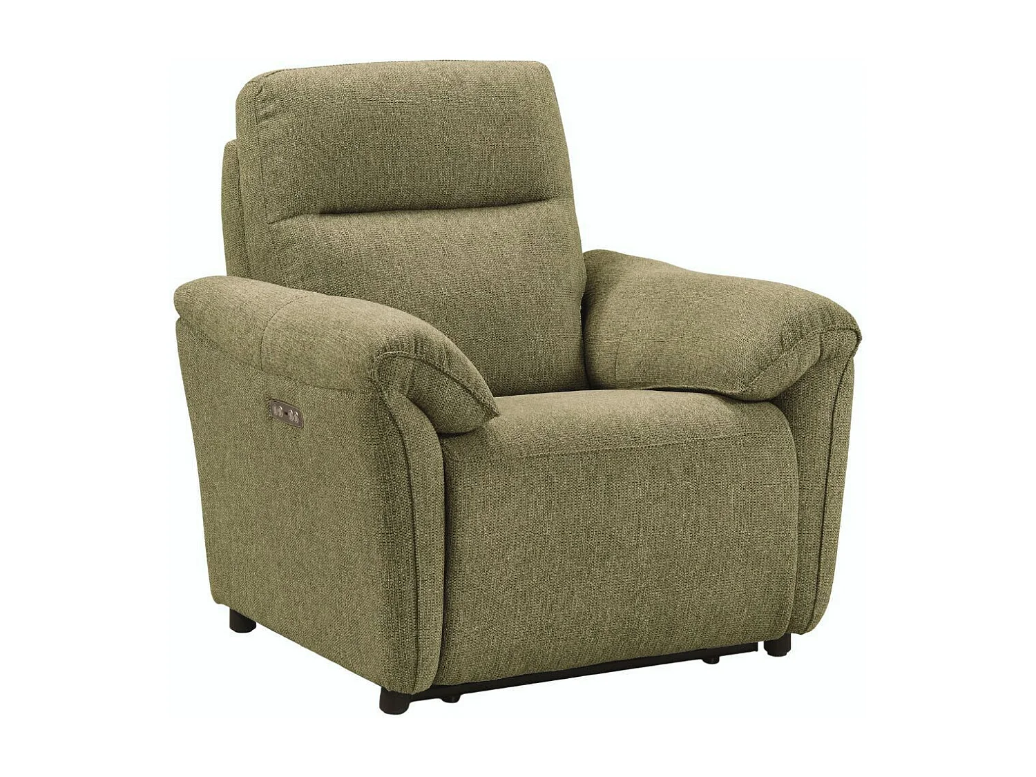Fauteuil Relax Electrique Tissu Vert Chiné - MAZARO