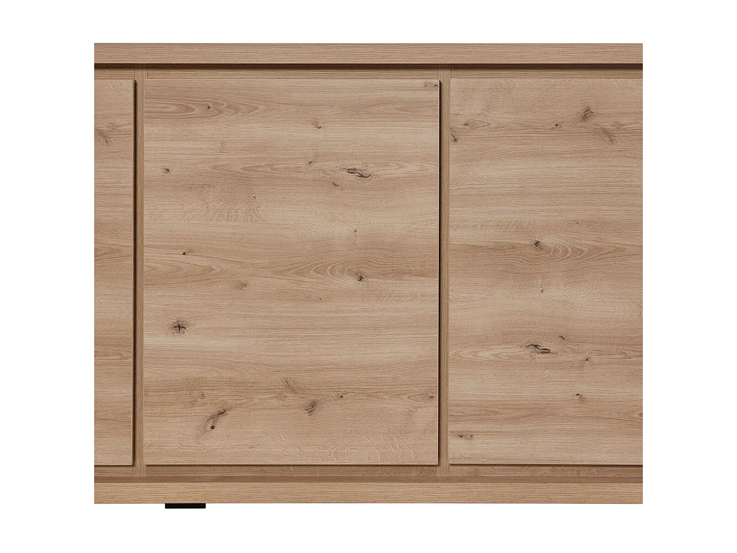 Ensemble séjour table repas 170cm piètement X + buffet aspect bois finition Hudson Oak - URIDSON