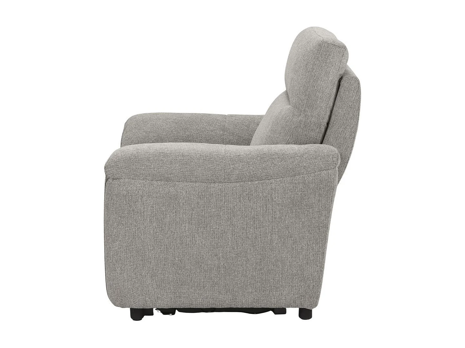 Fauteuil Relax Electrique Tissu Gris Chiné - MAZARO