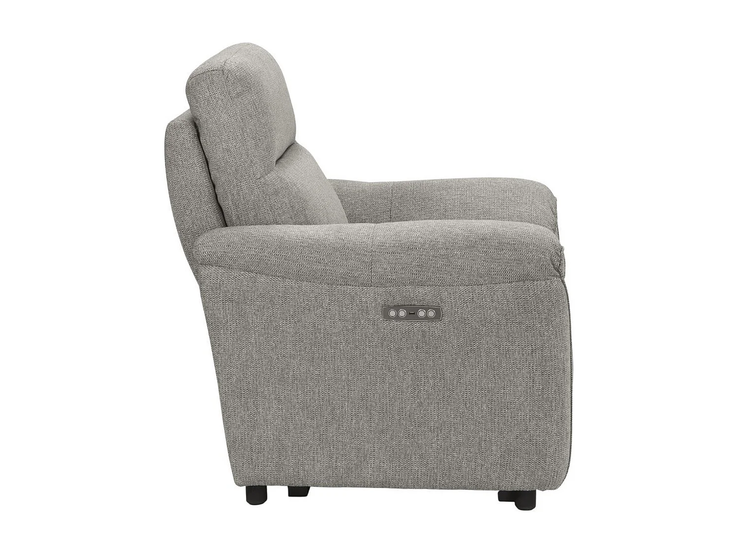 Fauteuil Relax Electrique Tissu Gris Chiné - MAZARO