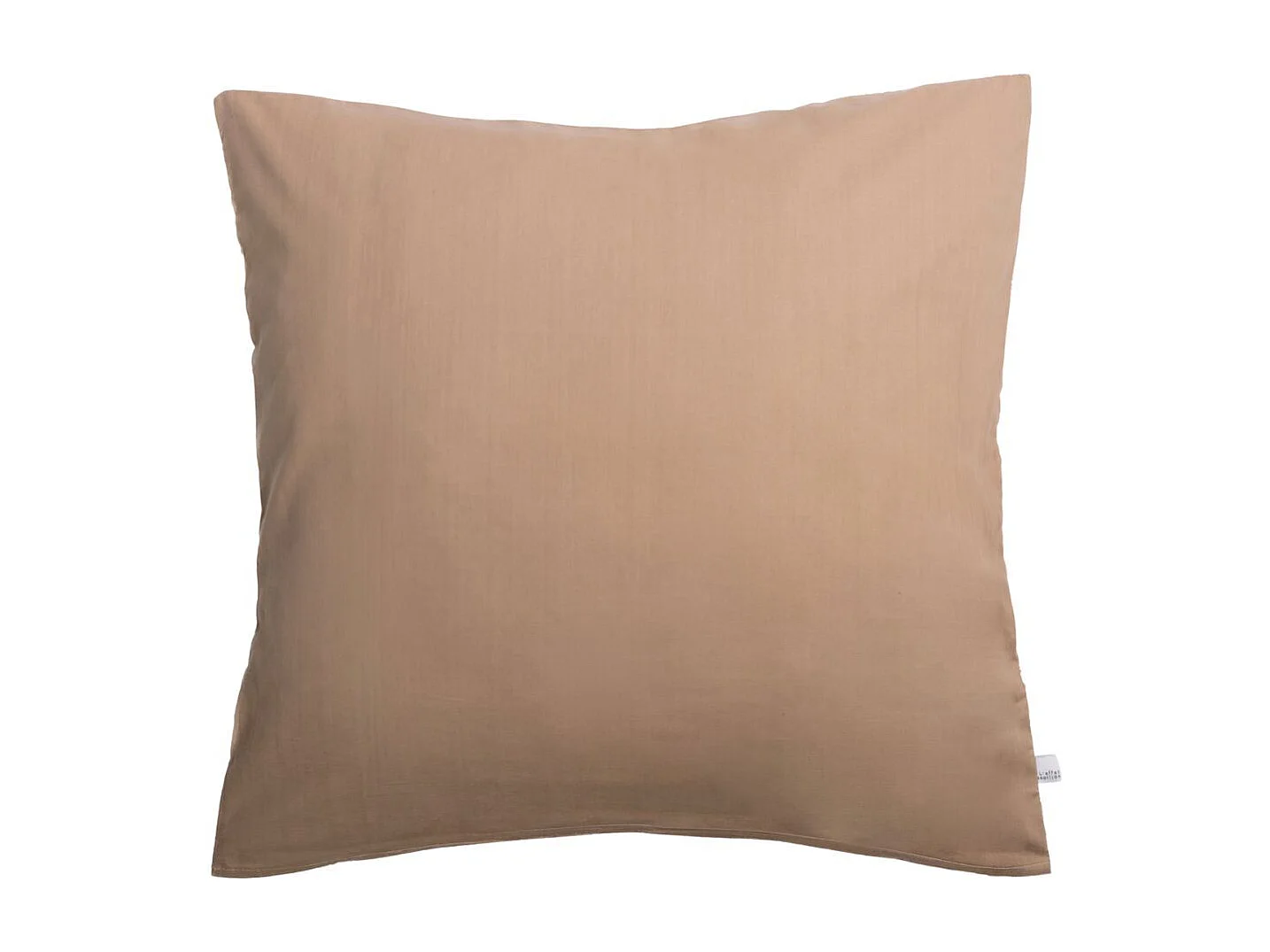 Taie d'oreiller 63x63cm coton coton imprimé feuillage blanc et sable - JAVEN