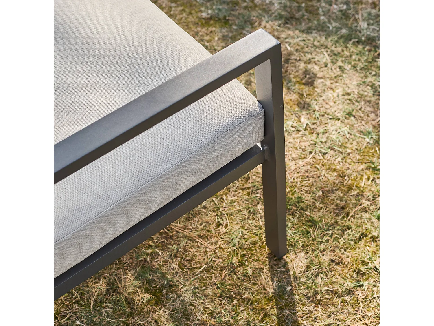 Salotto da giardino in alluminio, 4 posti, antracite