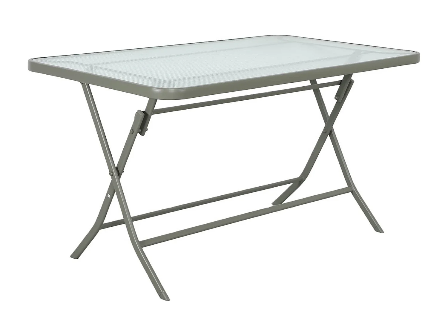 Set tavolo da giardino pieghevole in acciaio con 4 sedie, verde kaki