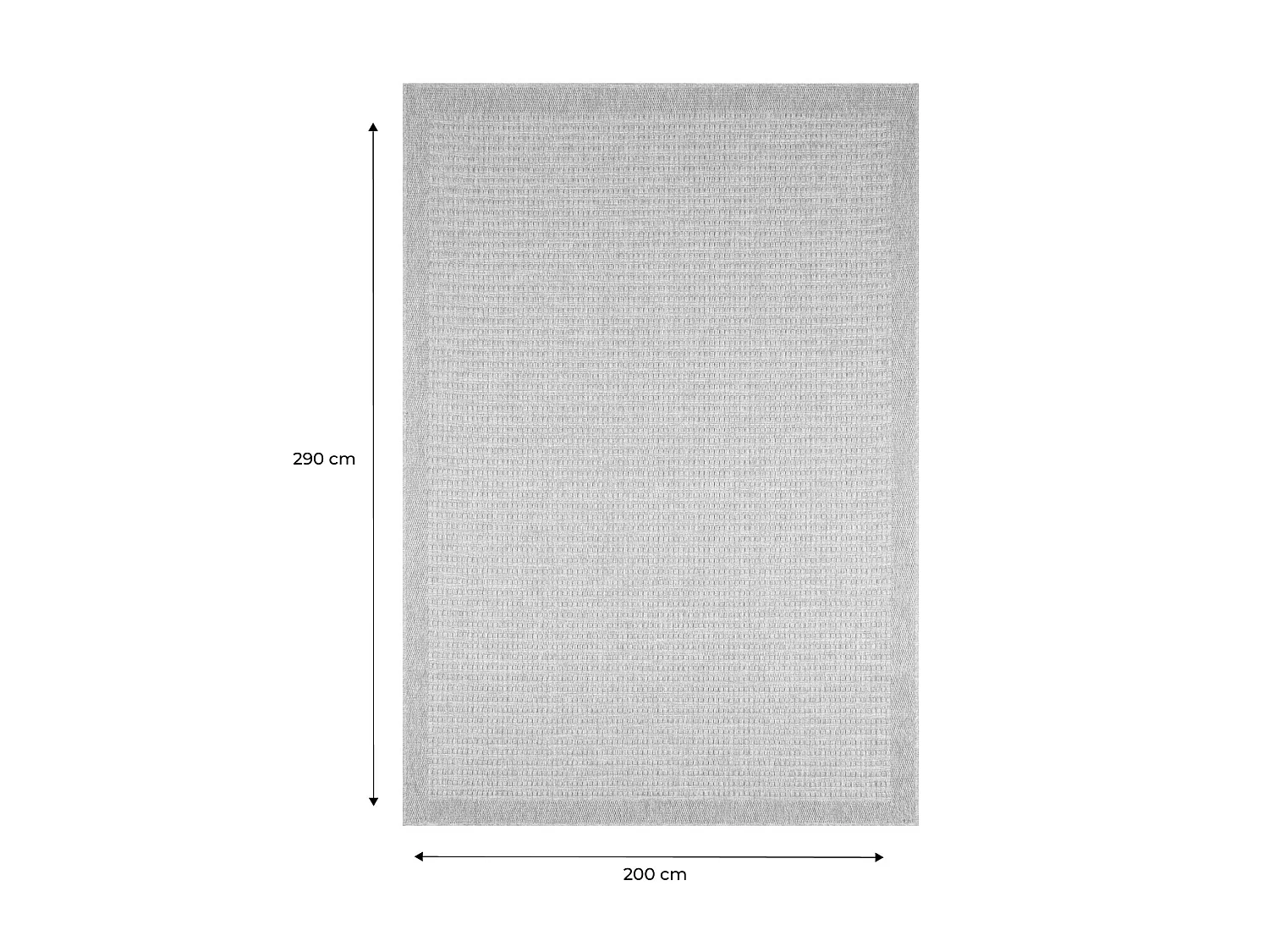 Tappeto interno/esterno effetto tela di iuta beige - 290x200x0.5 cm