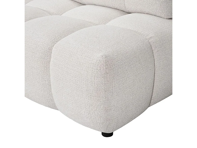 Canapé d'angle réversible 4p blanc/gris dossiers réglables – PAROV