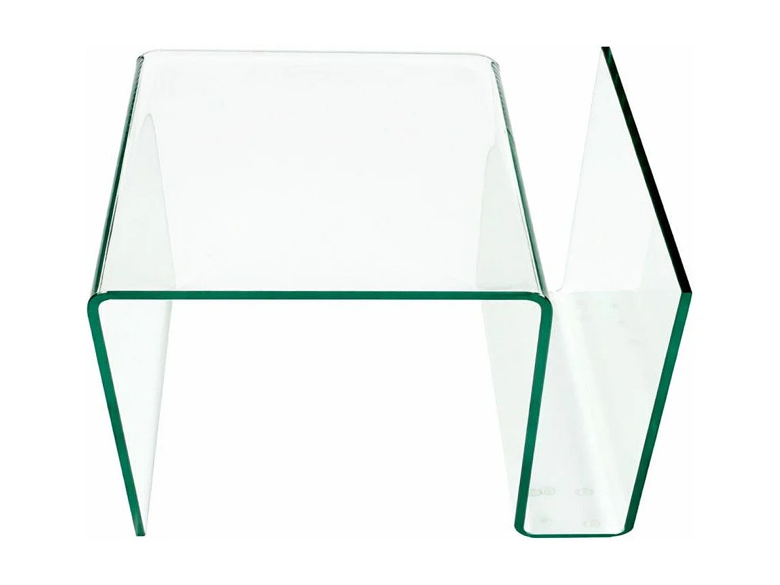 Table basse HOLOW en verre trempé – Table basse design asymétrique transparente