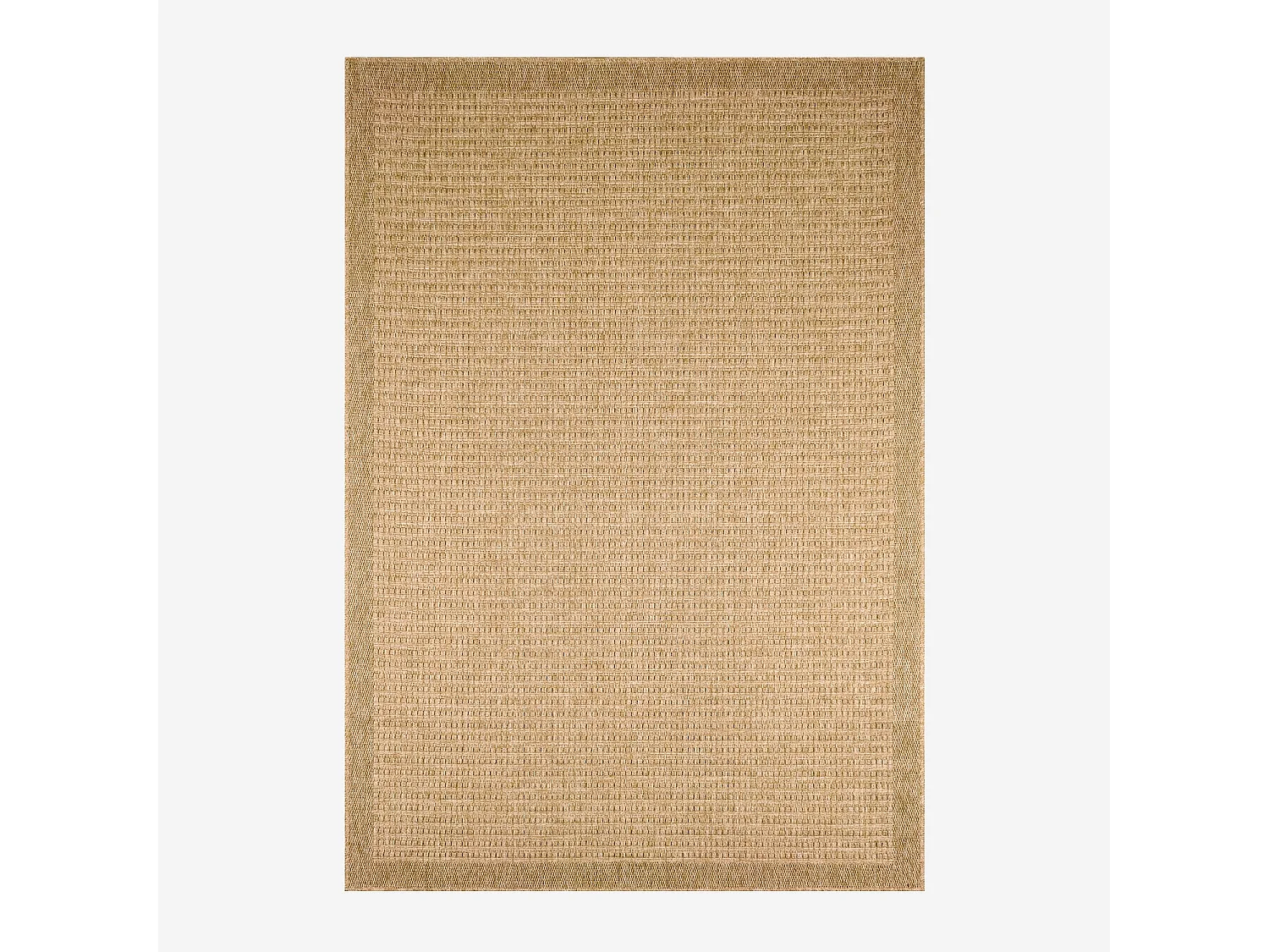 Tapis intérieur/extérieur rectangulaire effet toile de jute beige 120 x 160 cm - Finch