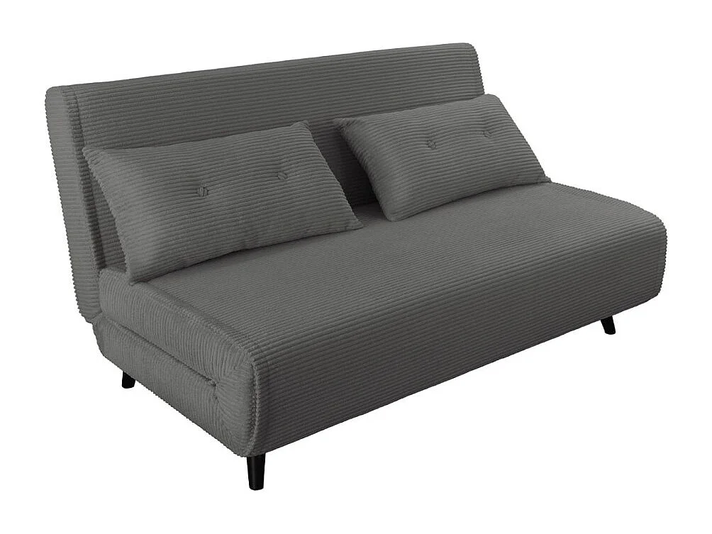 Canapé droit convertible PRESTO gris foncé – Canapé-lit 2 places