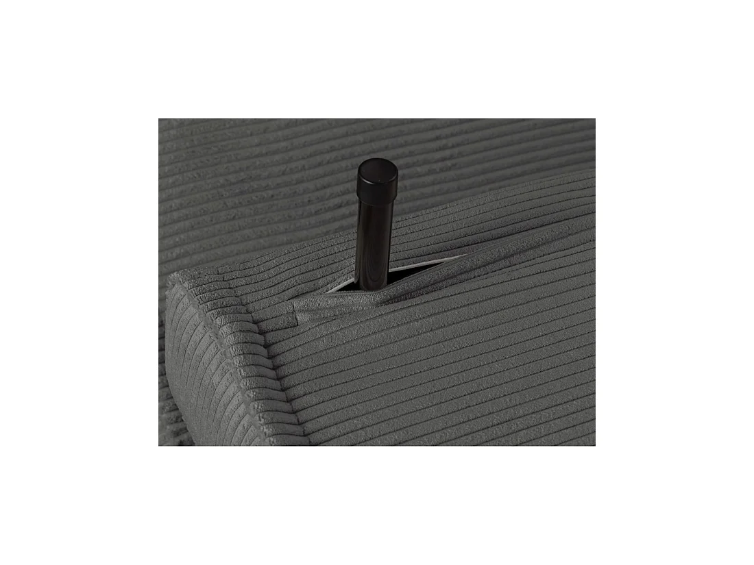 Sofá convertible recto PRESTO gris oscuro – Sofá-cama de 2 plazas