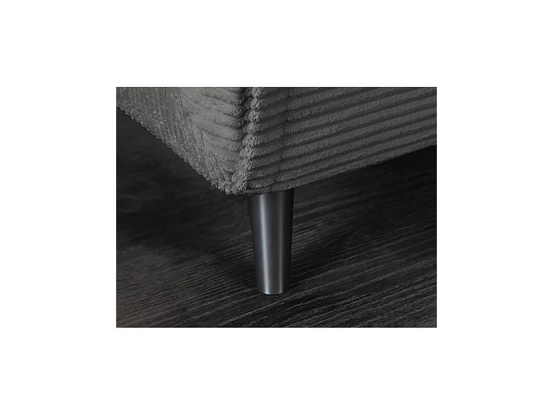 Sofá convertible recto PRESTO gris oscuro – Sofá-cama de 2 plazas