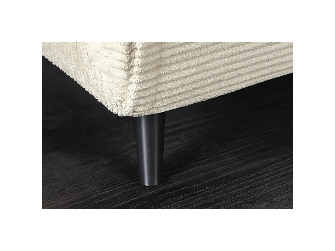 Sofa rechtwinklig umwandelbar PRESTO weiß beige – Schlafsofa 2 Plätze