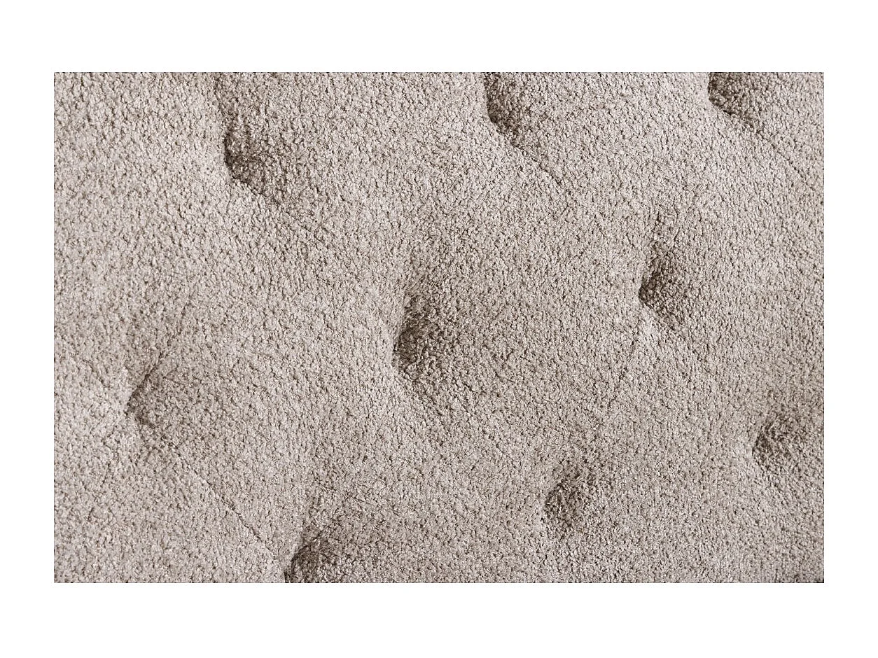 Canapé droit convertible MILES beige – Canapé classique en tissu bouclette avec structure en bois massif