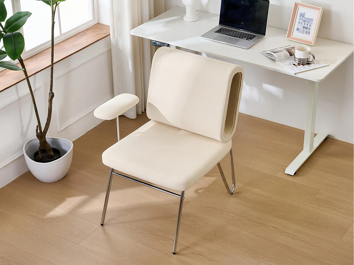 PRÈS - Fauteuil avec Niche pour Chat, Ergonomique et Résistant aux Griffes - Pour Bureau à Domicile et Séjour