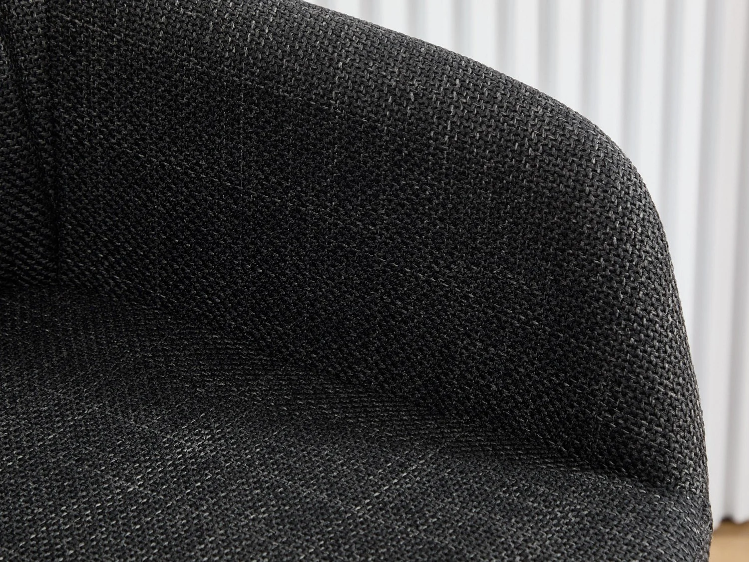 Tabouret de Bar avec Dossier et Accoudoirs - Pieds en Chêne, Assise en Lin - Hauteur Fixe 75 cm - Idéal pour Comptoir, Îlot de Cuisine, Bar