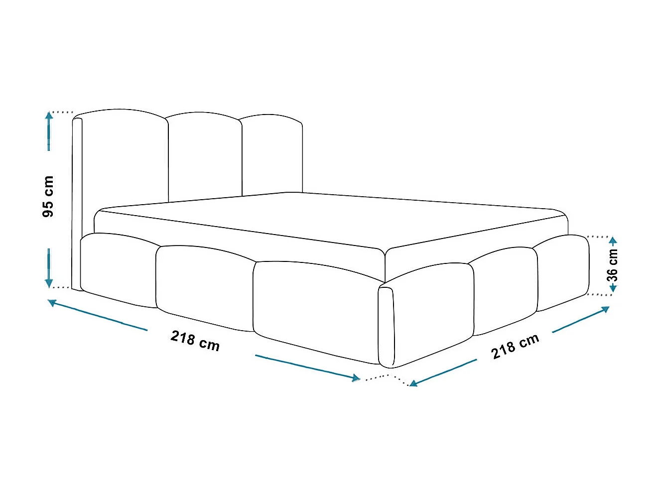 Tweepersoonsbed 200x200 Roma Slim  met opbergruimte, metalen lattenbodem - Velvet Donkergrijs (Amor Velvet 4321)