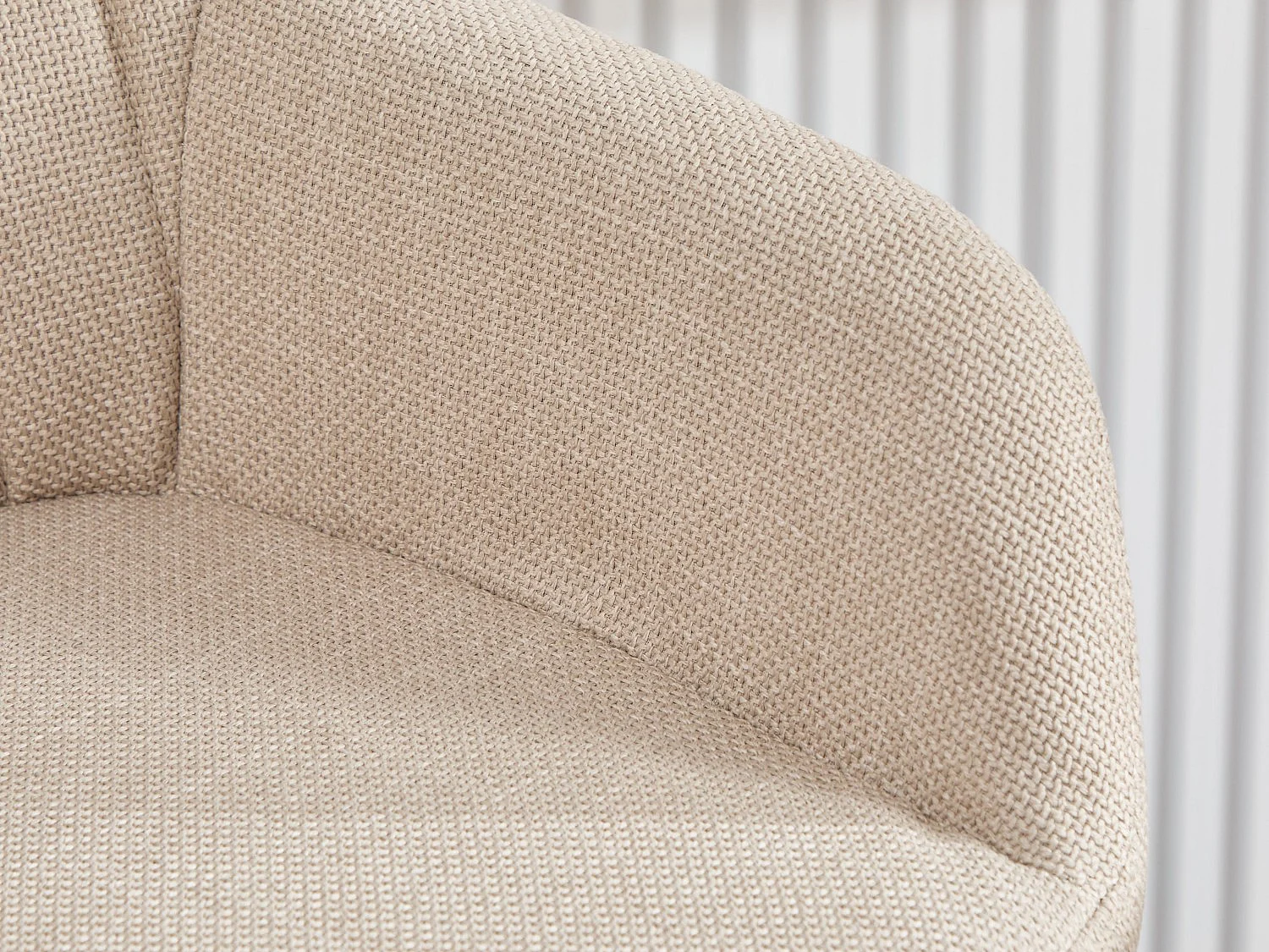 Tabouret de Bar avec Dossier et Accoudoirs - Pieds en Chêne, Assise en Lin - Hauteur Fixe 75 cm - Idéal pour Comptoir, Îlot de Cuisine, Bar